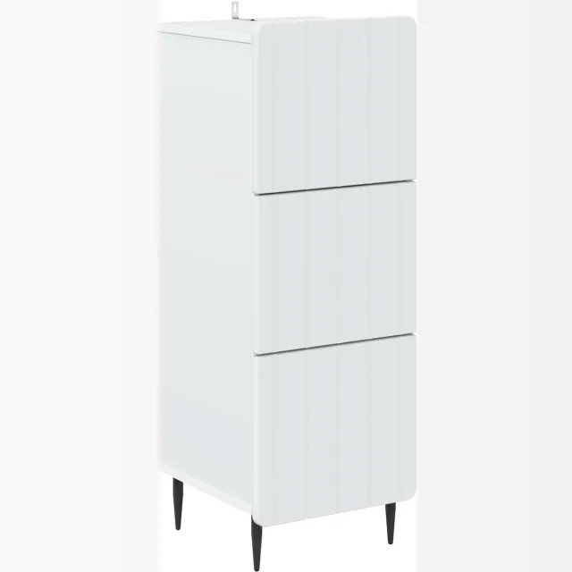 vidaXL Ladekast - Wit - 33 - x - 34,5 - x - 92 - cm - Bewerkt - hout