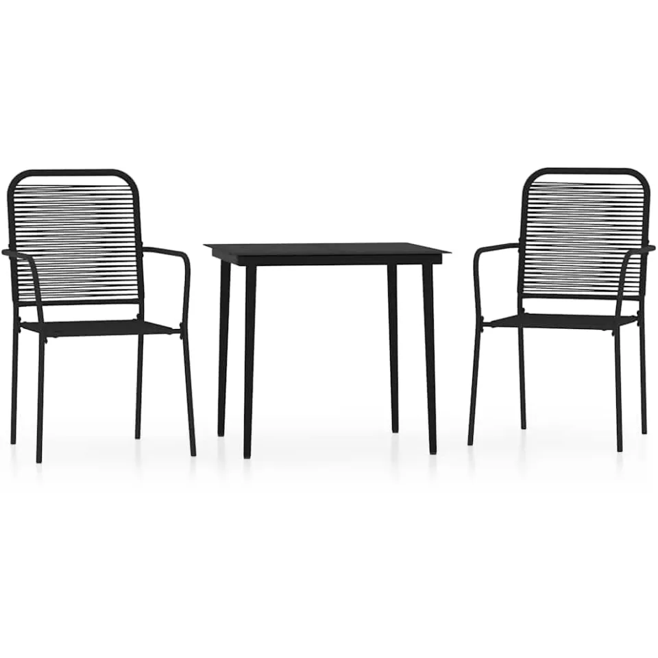 vidaXL 3-delige Tuinset zwart, foto 3