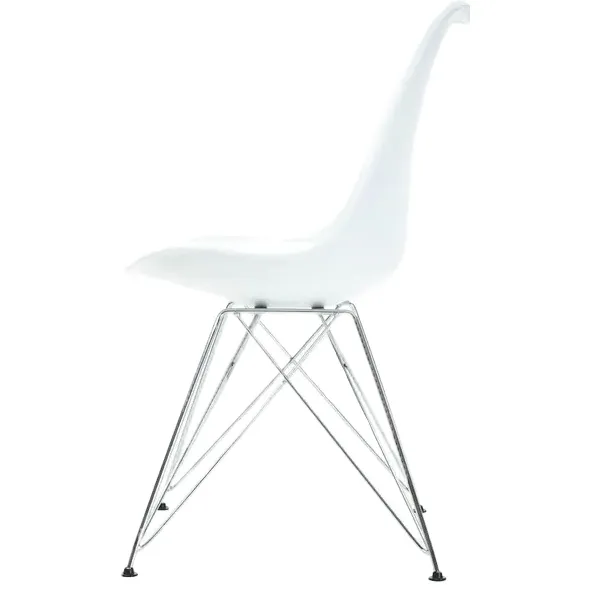 Essence Metal eetkamerstoel wit - chroom onderstel, foto 3