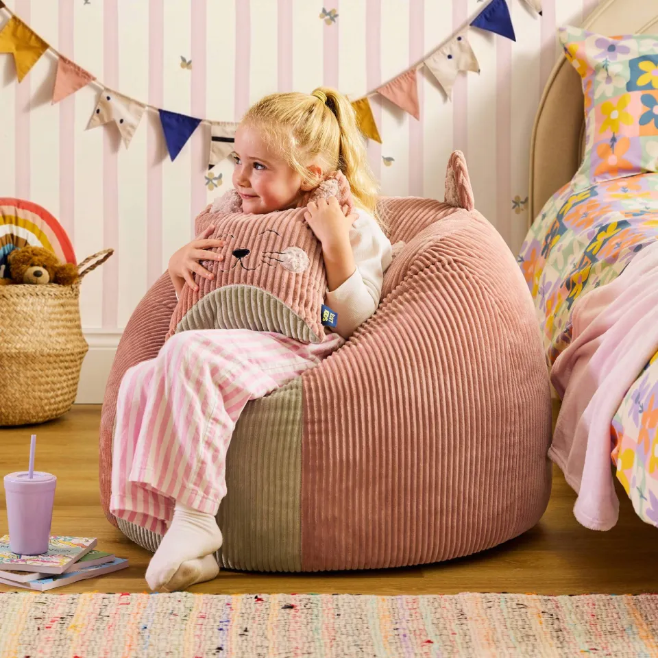 icon - Kingston Kinderzitzak - Ribstof - Leeuw roze, foto 6