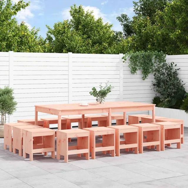 vidaXL 17-delige Tuinset massief douglashout bruin, foto 2