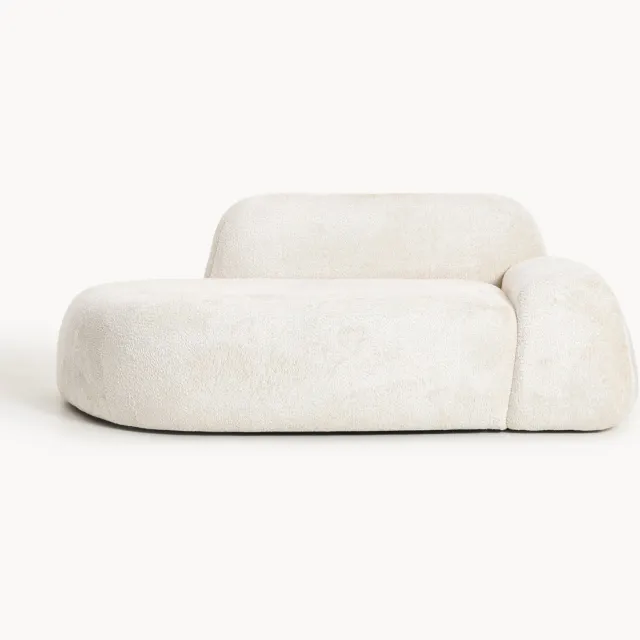 Westwing Collection Teddy bouclé bank Wolke (2-zits) wit