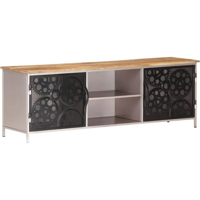 vidaXL Tv-meubel 120x30x40 cm ruw mangohout Bruin