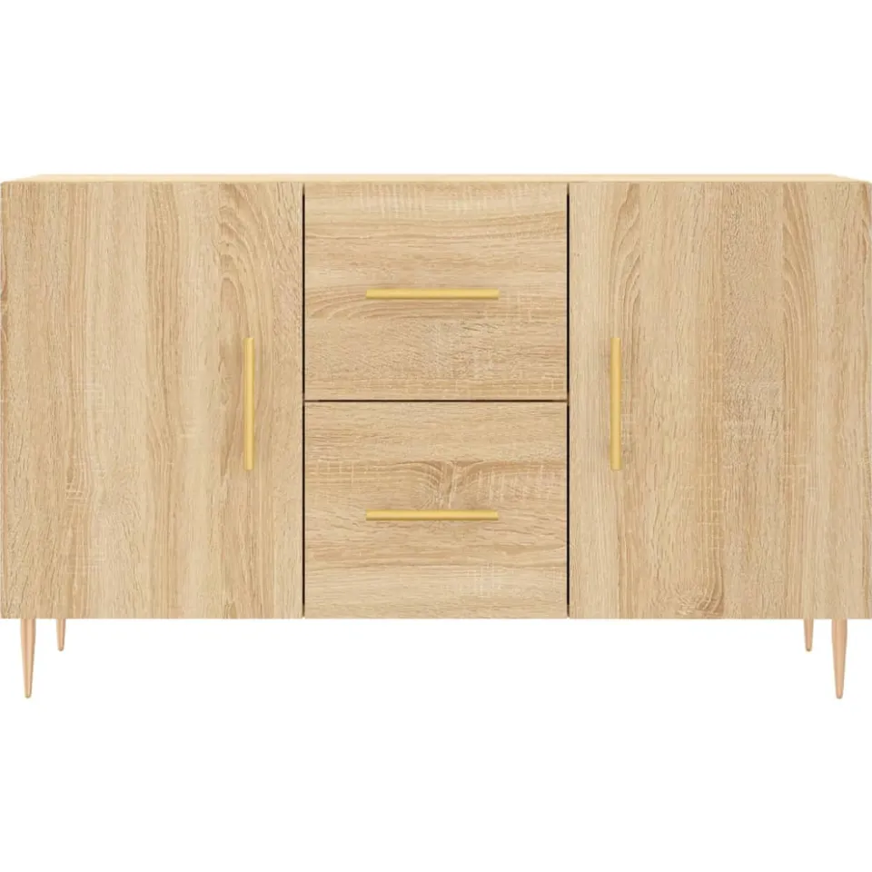 vidaXL Dressoir 100x36x60 cm bewerkt hout sonoma eikenkleurig, foto 4