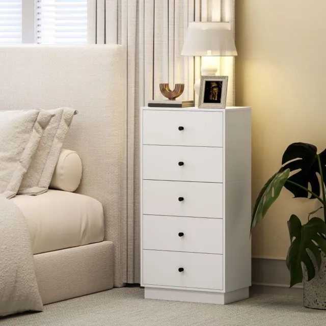 CHICFURN Ladekast - 5 lades - Anti-kantelbescherming - Wit