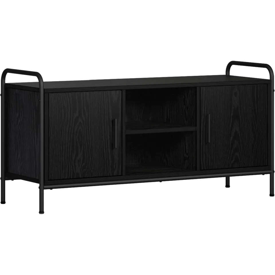 vidaXL Tv-meubel 99 x 33 x 50 cm Zwart eiken Bewerkt hout, foto 3