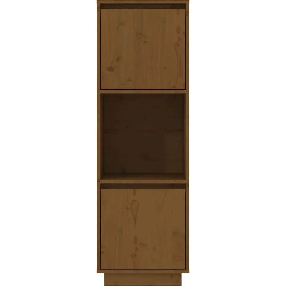 vidaXL Hoge kast 38x35x117 cm massief grenenhout honingbruin bruin, foto 4