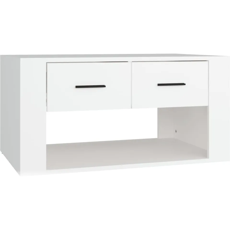 vidaXL Salontafel 80x50x40 cm bewerkt hout wit