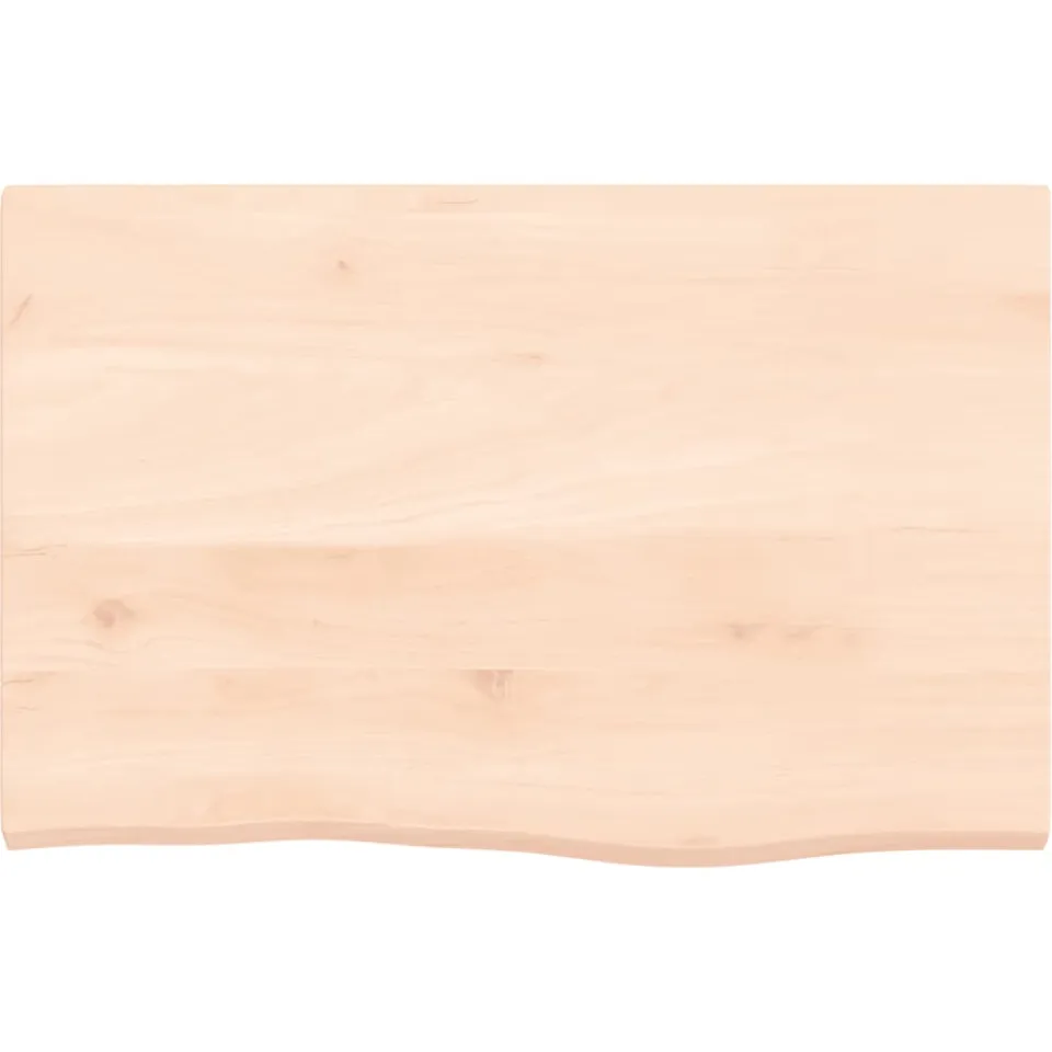 vidaXL Tafelblad 60x40x2 cm onbehandeld massief eikenhout Bruin