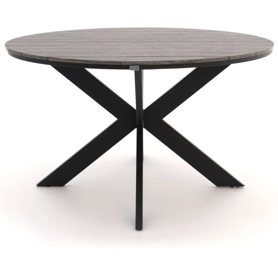 Bellagio tuinmeubelen Bellagio Fidenza dining tuintafel ø126cm zwart, foto 4