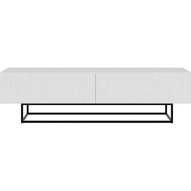 Selsey Veldio - TV-kast met 2 deuren, wit/zwart, 175 cm