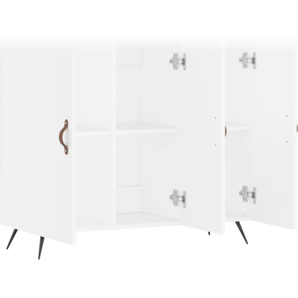 vidaXL Dressoir 90x34x80 cm bewerkt hout wit