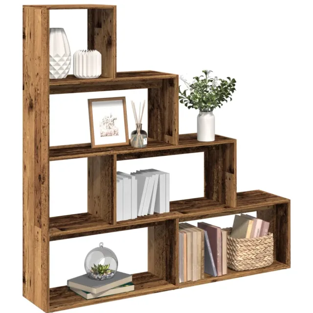 vidaXL Kamerscherm / boekenkast 143,5x29x143,5 cm hout oud hout Bruin