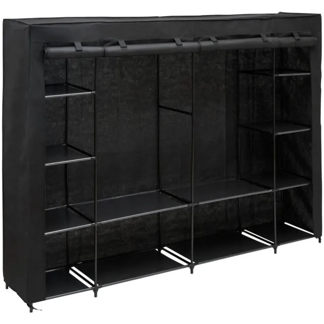 5 Five Simply Smart Dressy rechthoekige kledingkast 230 x 165 cm, zwart Noir