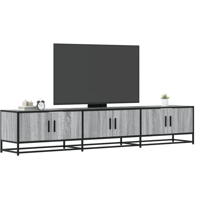vidaXL Tv-meubel 210x35x41 cm bewerkt hout grijs sonoma eikenkleurig, foto 2