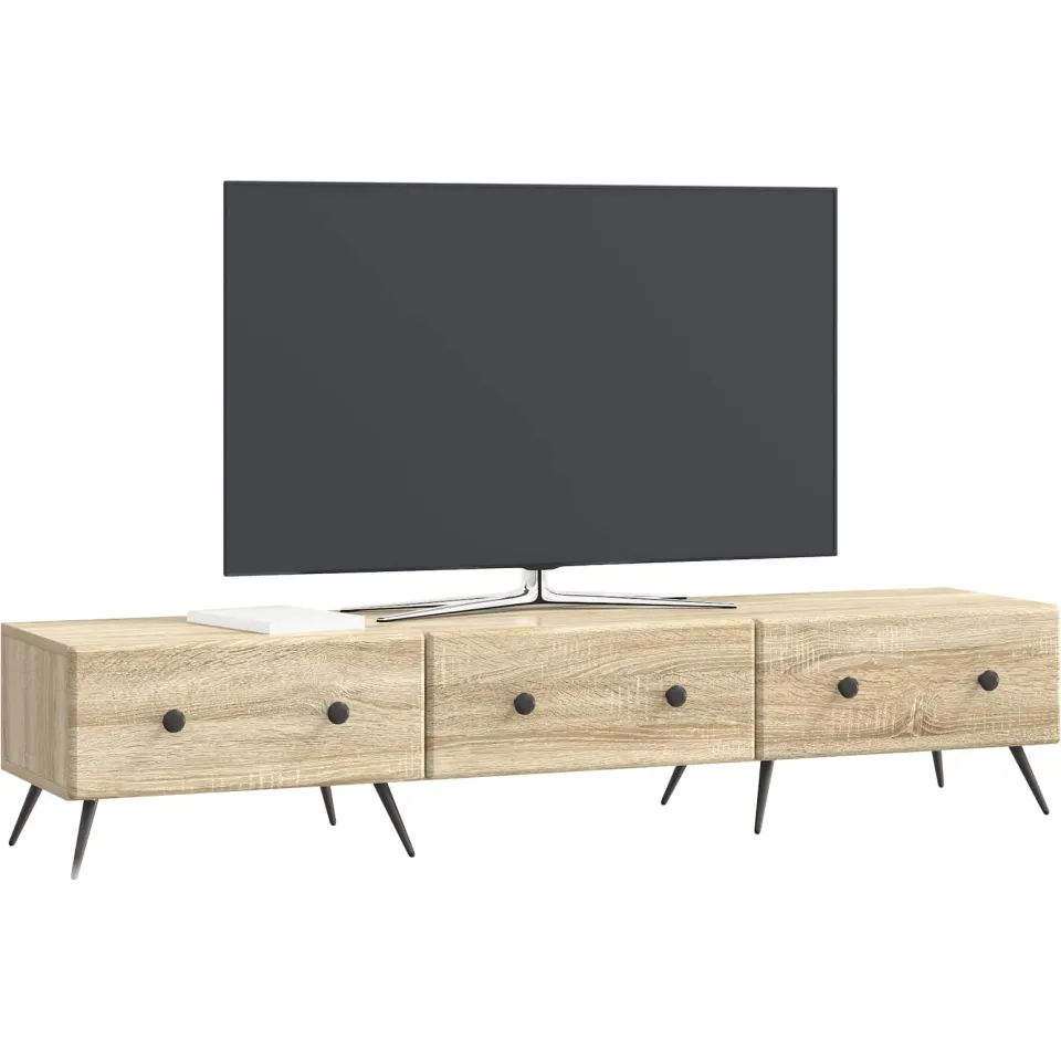 vidaXL TV-kast met lade Sonoma Eiken 147 x 34,5 x 30 cm Bewerkt hout Bruin