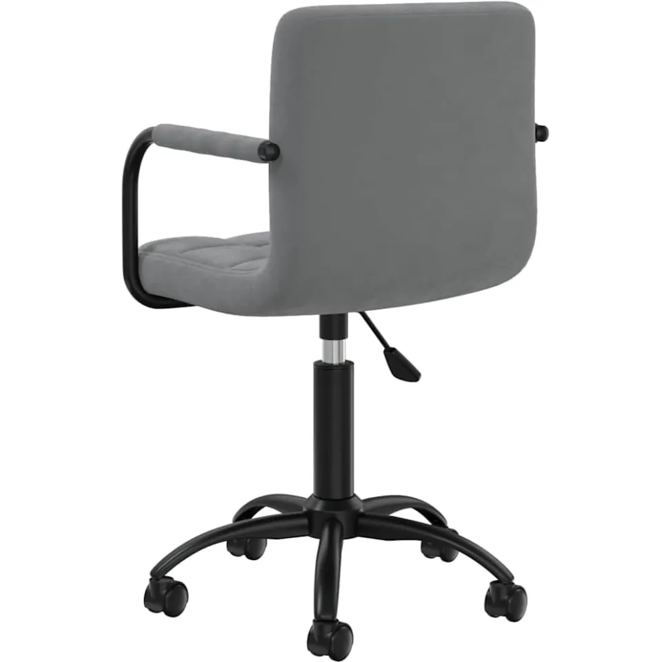 vidaXL Eetkamerstoelen draaibaar 4 st fluweel donkergrijs grijs, foto 4