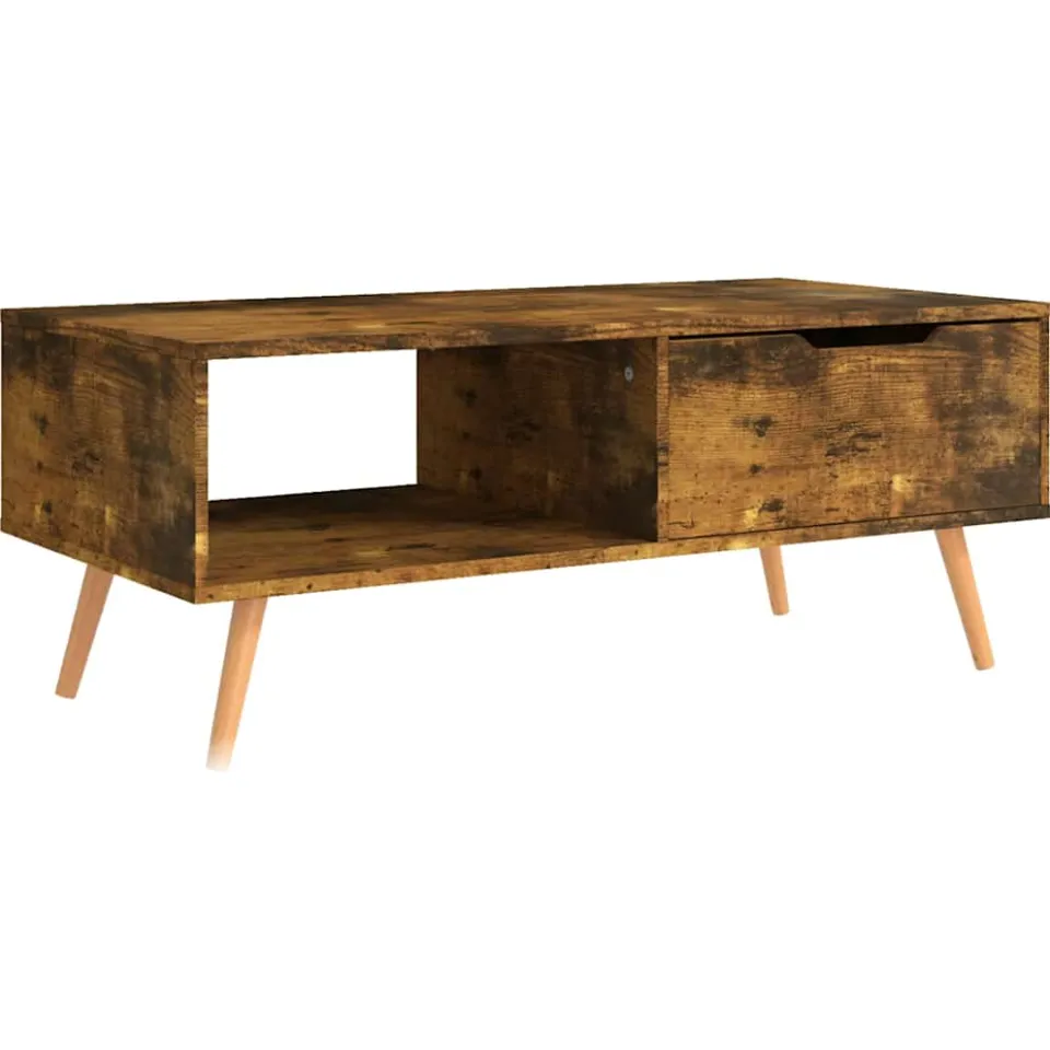 vidaXL Salontafel 100x49,5x43 cm bewerkt hout gerookt eikenkleurig, foto 3