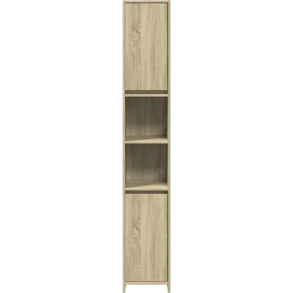 vidaXL Badkamerkast 30x30x183,5 cm spaanplaat sonoma eikenkleurig Bruin