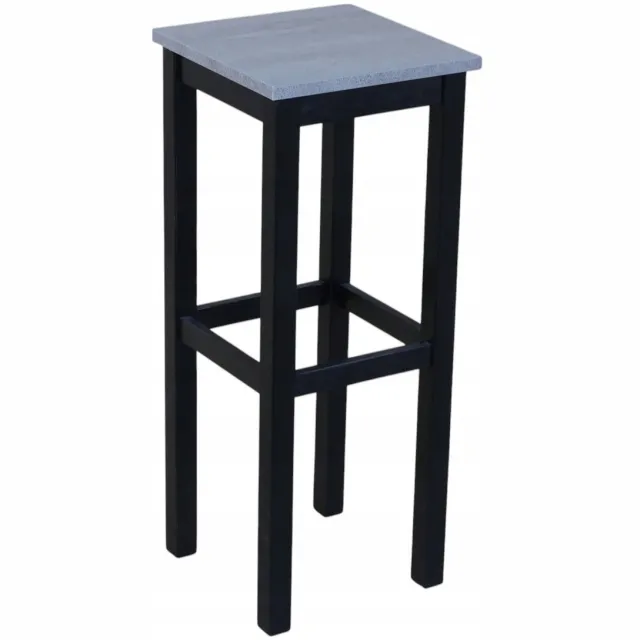 Metdrew Hoge barkruk 80 cm zwart met betonlook zitting