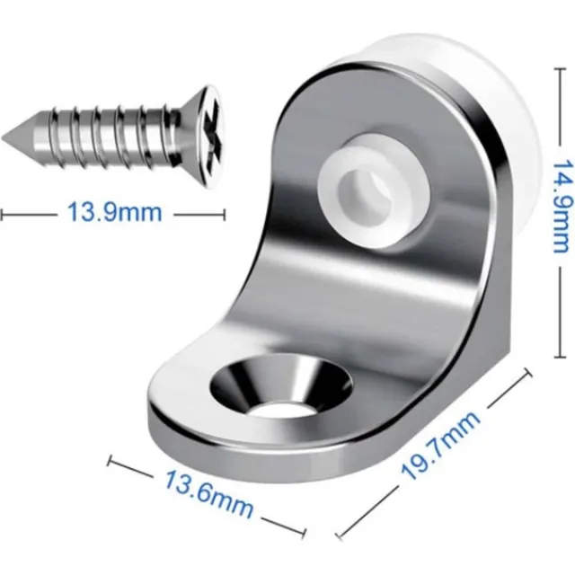 FSW-Products Kastplankdragers - 4 Stuks - Plankdrager - Plankendrager - Dragers voor in kasten - RVS - Legplankdrager - Schapdrager - Plankdragers Zilver