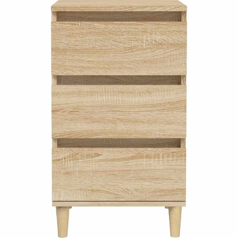 vidaXL Nachtkastje 40x35x70 cm bewerkt hout sonoma eikenkleurig, foto 4