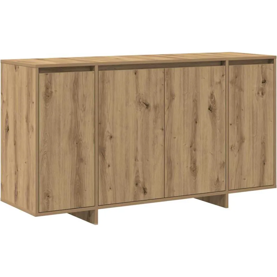 vidaXL Dressoir Artisan Eiken 135 x 41 x 75 cm Bewerkt hout, foto 3