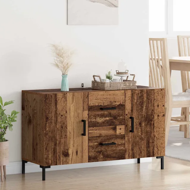 vidaXL Dressoir Oud Hout 100 x 36 x 60 cm Bewerkt hout Bruin