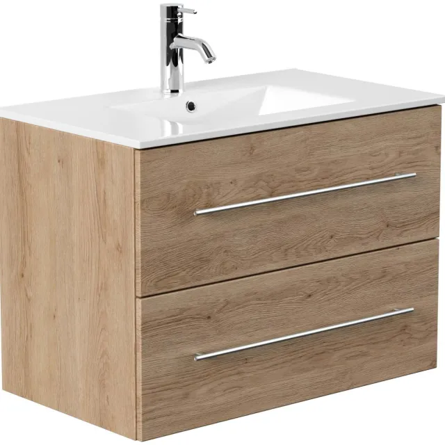 Wastafelkast Odin Eiken 80 cm Bruin