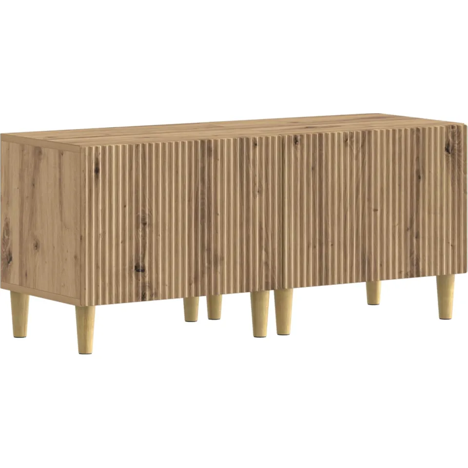 vidaXL 3-delige LED TV-kast ARNHEM 3 st Artisanaal eiken Bewerkt hout, foto 4
