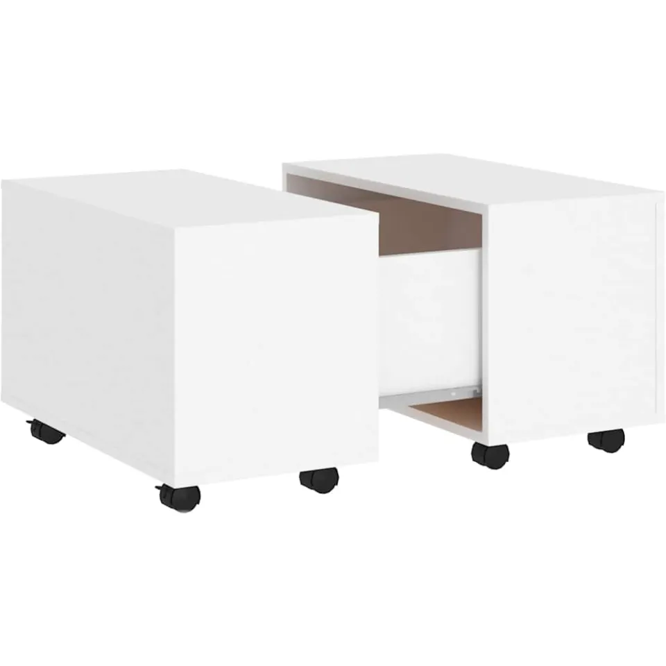 vidaXL Salontafel 60x60x38 cm bewerkt hout wit, foto 3