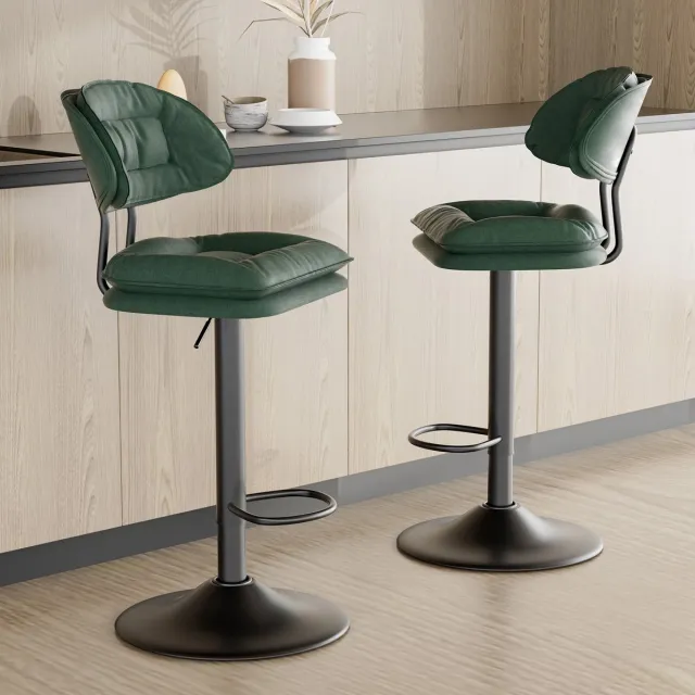 hawthyhome Landelijke Serie-Set van 2-techno stof-Verstelbar Draaibaar Ergonomisch-Groen-Veelzijdig Stijlvol