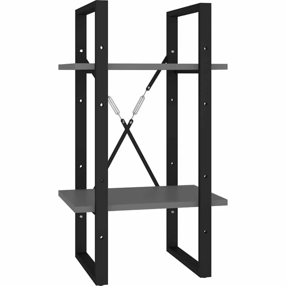 vidaXL Boekenkast met 5 schappen 40x30x175 cm bewerkt hout grijs