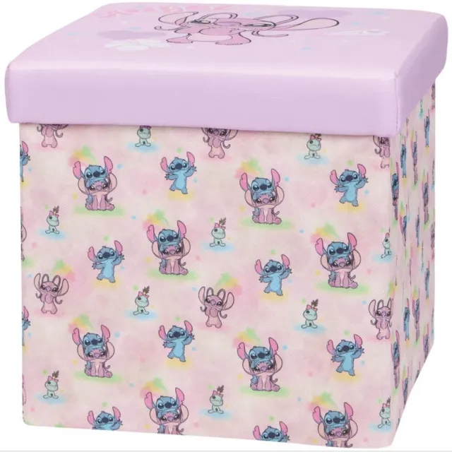 Lilo en Stitch poef- Lilo en stitch kruk - lilo en stitch opberg poef 30x30 cm Roze