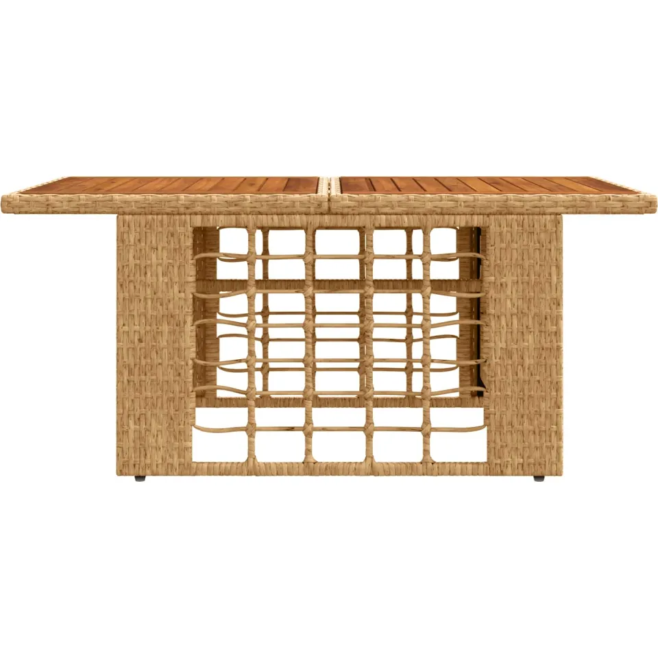vidaXL Tuinstafel met opklapbare functie Naturel 100 x 55 x 37 cm Bruin