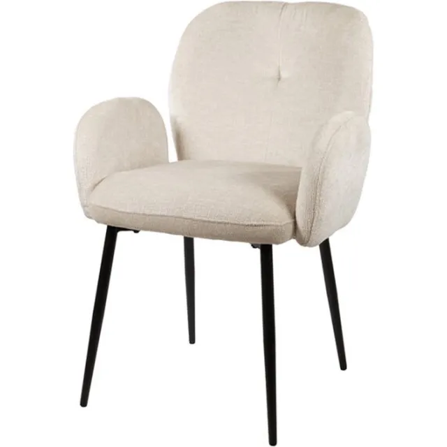 MySons Eetkamerstoel Bobby met armleuning - Perfect Harmony - Ivory - Unique Collection - eetkamerstoelen set van 2