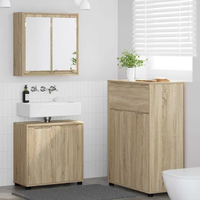 vidaXL Badkamermeubelset 3 st Sonoma Eiken 72,5 x 36,5 x 100 cm, foto 2
