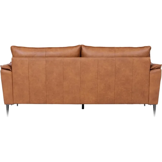 G***-M 3-Zits Bank Tan - Metaal/Leer - 195x90x88cm - Soul bruin