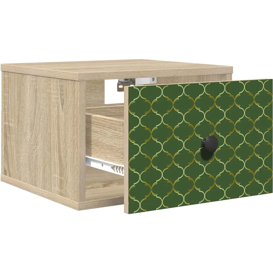 vidaXL Wandkastje GELEEN Sonoma Eiken 36 x 33 x 25 cm Bewerkt hout Bruin