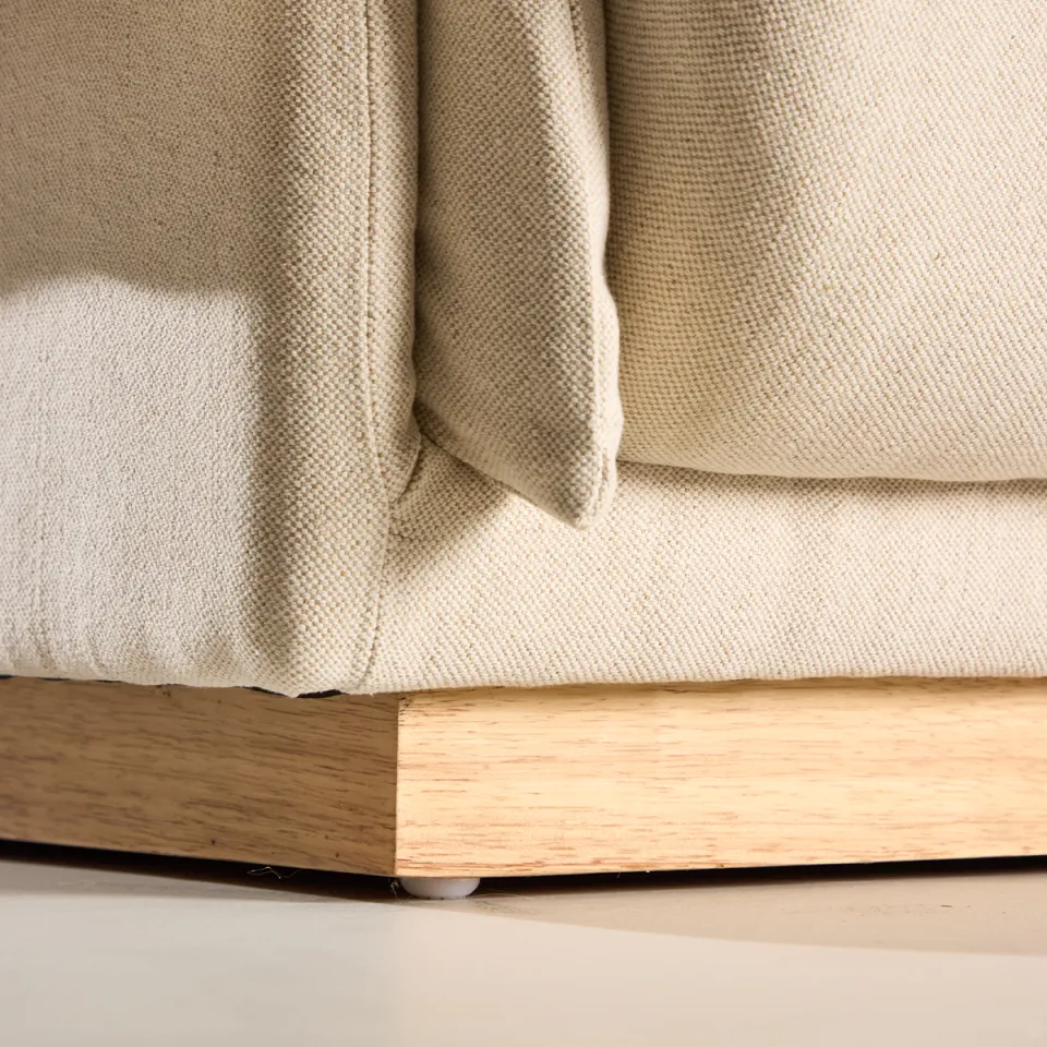 Nest living Rikki gestoffeerde fauteuil beige, foto 4