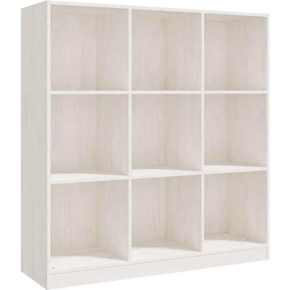 vidaXL Boekenkast/kamerscherm 104x33,5x110 cm massief grenenhout wit