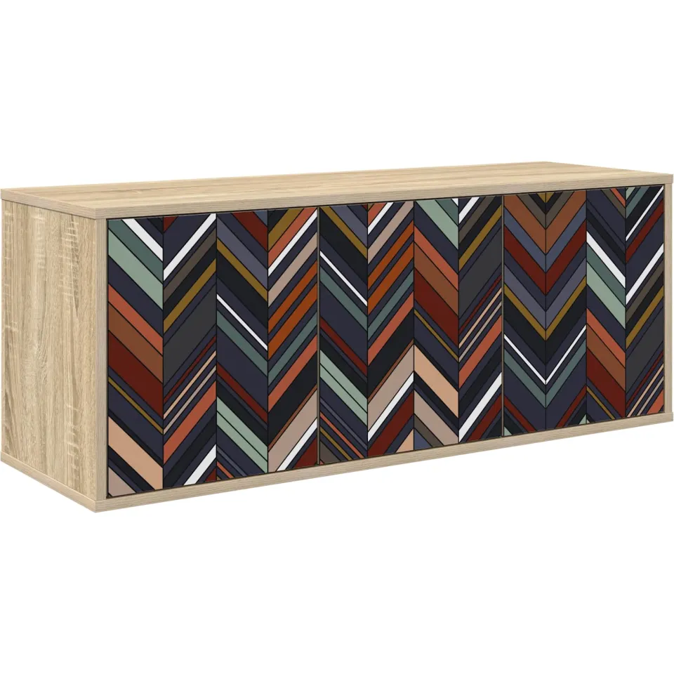 vidaXL Wandgemonteerd tv-meubel OMMEN 102 x 33 x 40 cm Sonoma Eiken, foto 3