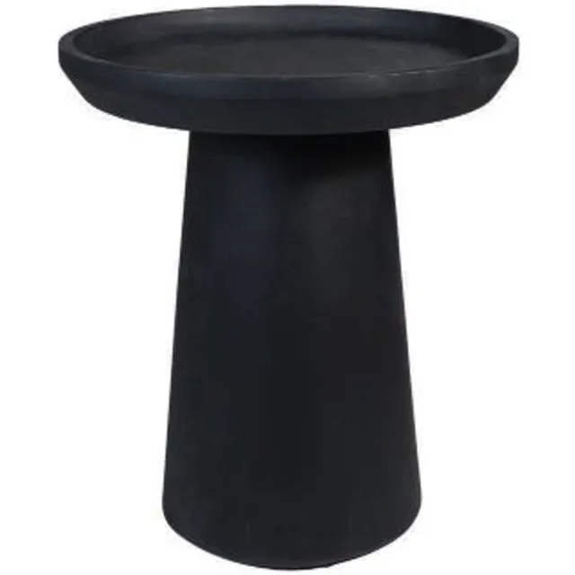 HSM Collection Ronde Bijzettafel Drum-45x45x50-Zwart-Mango