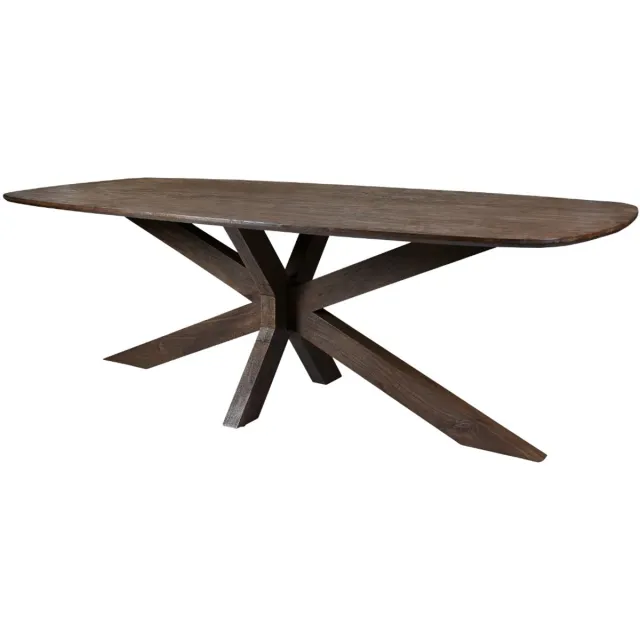 Livingfurn Eetkamertafel Lissabon - 100x210x76cm Donkerbruin