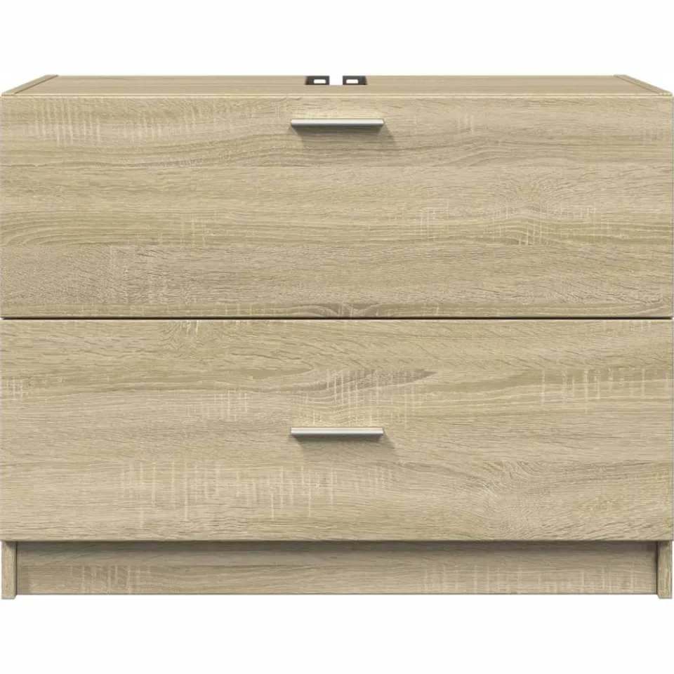 vidaXL Wastafelkast 78x37x59 cm bewerkt hout sonoma eikenkleurig, foto 4