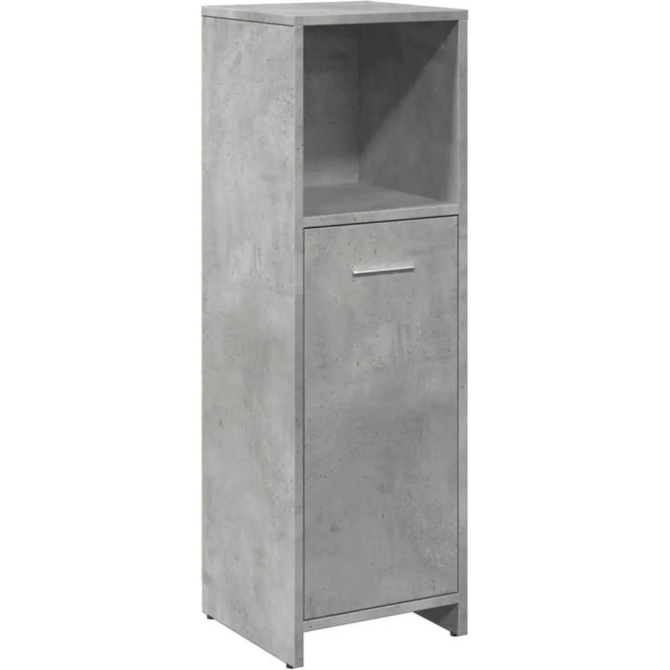 vidaXL Badkamerkast 30x30x95 cm spaanplaat betongrijs grijs, foto 3