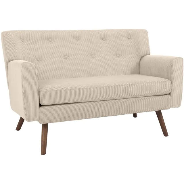 CLP Kioni 2-zitsbank - Compact - Houten Poten - creme
