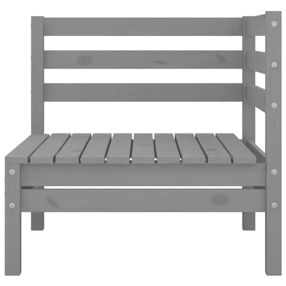 vidaXL 3-delige Loungeset massief grenenhout grijs, foto 3