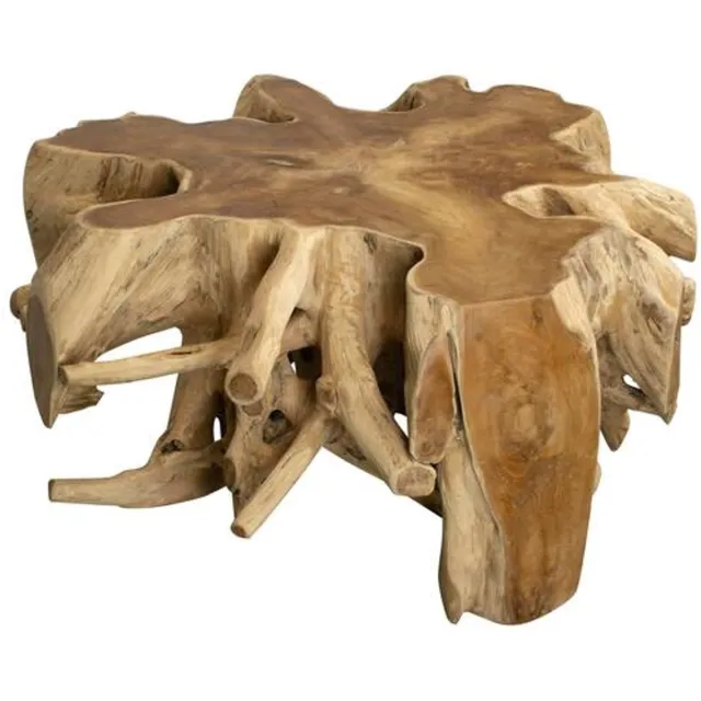 Cozy Ibiza Bijzettafel van teakhout – 120 x 32 x 80 cm ["Naturel"]