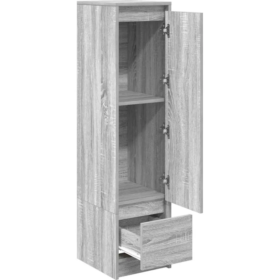 vidaXL Highboard 29,5x34x119,5 cm spaanplaat grijs sonoma, foto 4